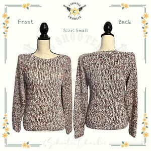 80s Vintage Women's Country Craft Chunky Knit Pull Over Sweater Small Multicolor